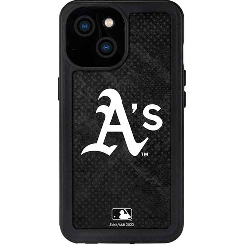 MLB Oakland Athletics Dark Wash iPhone 15 Waterproof Case
